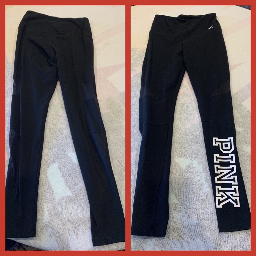 Like New Pink Victoria’s Secret Black Leggings - Picture 10 of 10